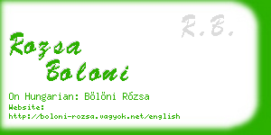 rozsa boloni business card
