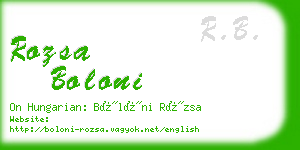 rozsa boloni business card